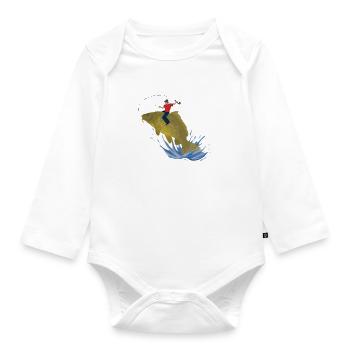 carp - Organic Longsleeve Baby Bodysuit - white - Front
