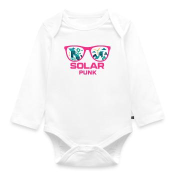 Solarpunk Vision - Baby Bio-Langarm-Body - Weiß - Vorne