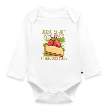 Cake - Organic Longsleeve Baby Bodysuit - white - Front