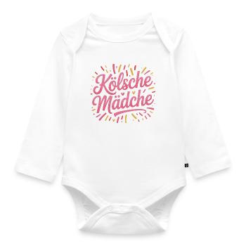 Kölsche Mädche Karneval Köln Kölle Kölsch Mädchen - Baby Bio-Langarm-Body - Weiß - Vorne