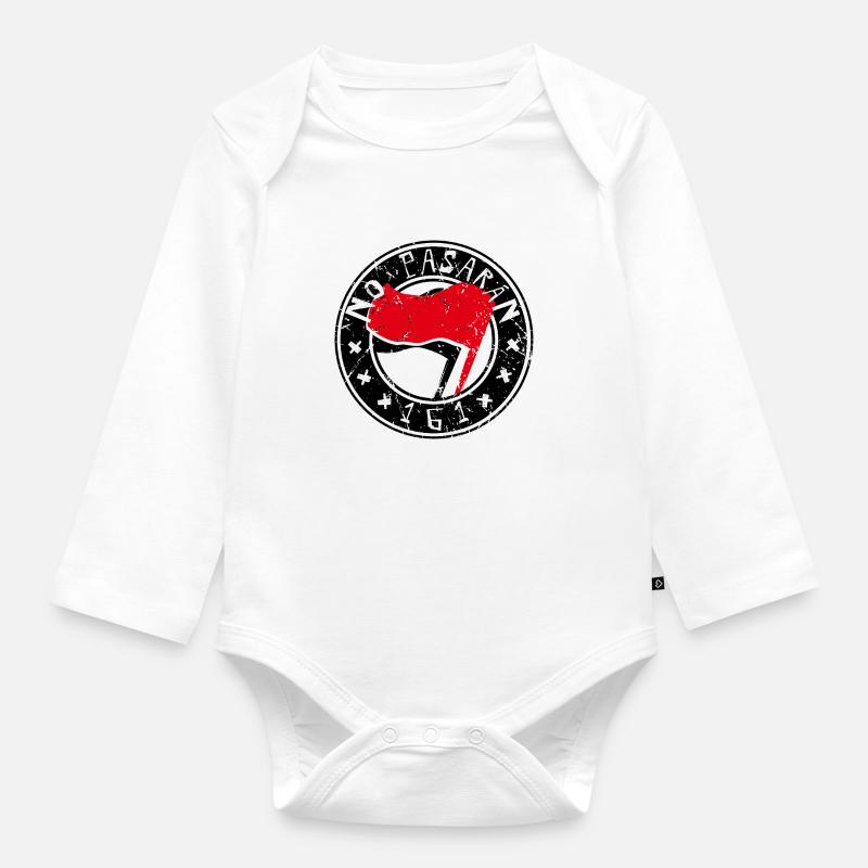 Pas de logo Pasaran 161 - Body Bébé bio manches longues - blanc