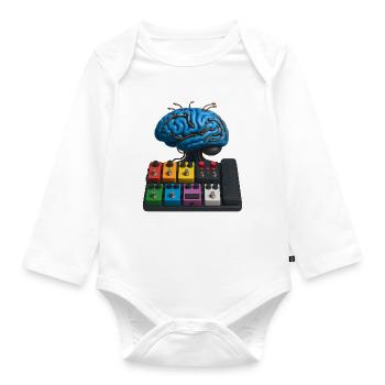 BRAIN PEDALBOARD - sound & vision - Organic Longsleeve Baby Bodysuit - white - Front