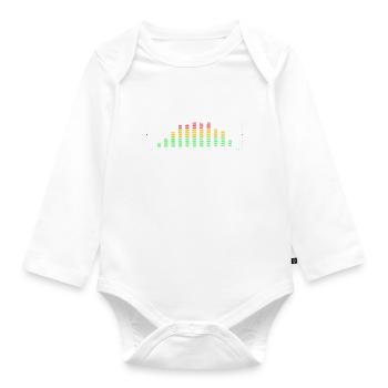 Rainbow Equalizer Pulse - Baby Bio-Langarm-Body - Weiß - Vorne