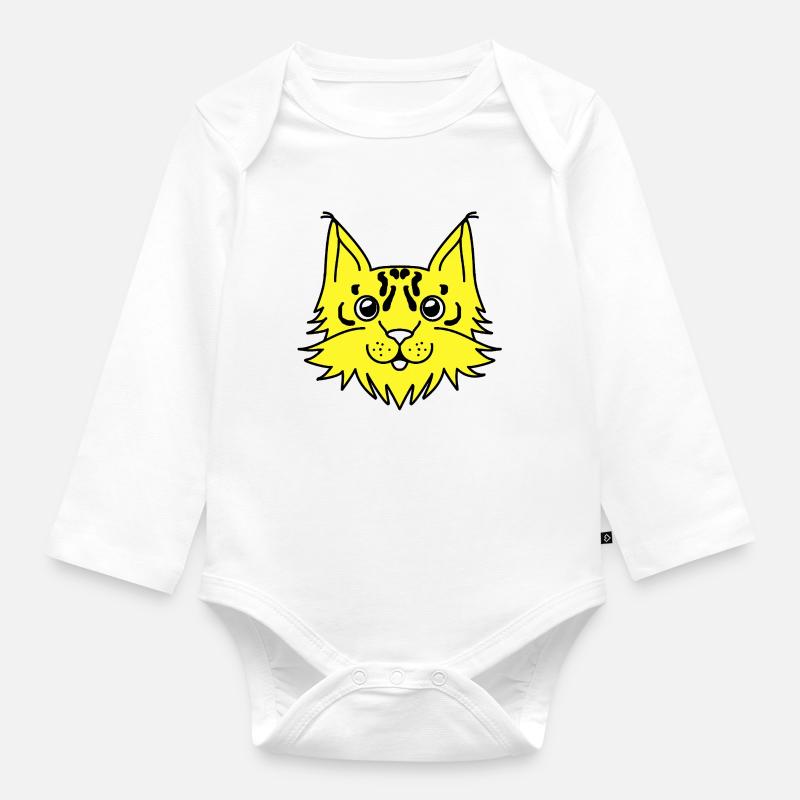 Lynx - Body Bébé bio manches longues - blanc