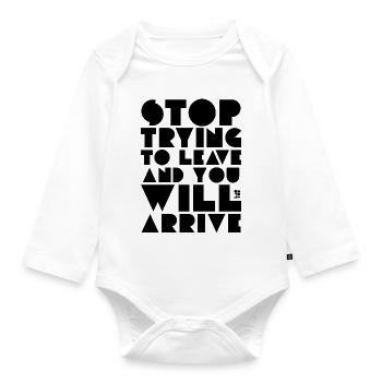Lao Tzu quote - Organic Longsleeve Baby Bodysuit - white - Front