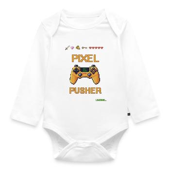 Gaming - Organic Longsleeve Baby Bodysuit - white - Front