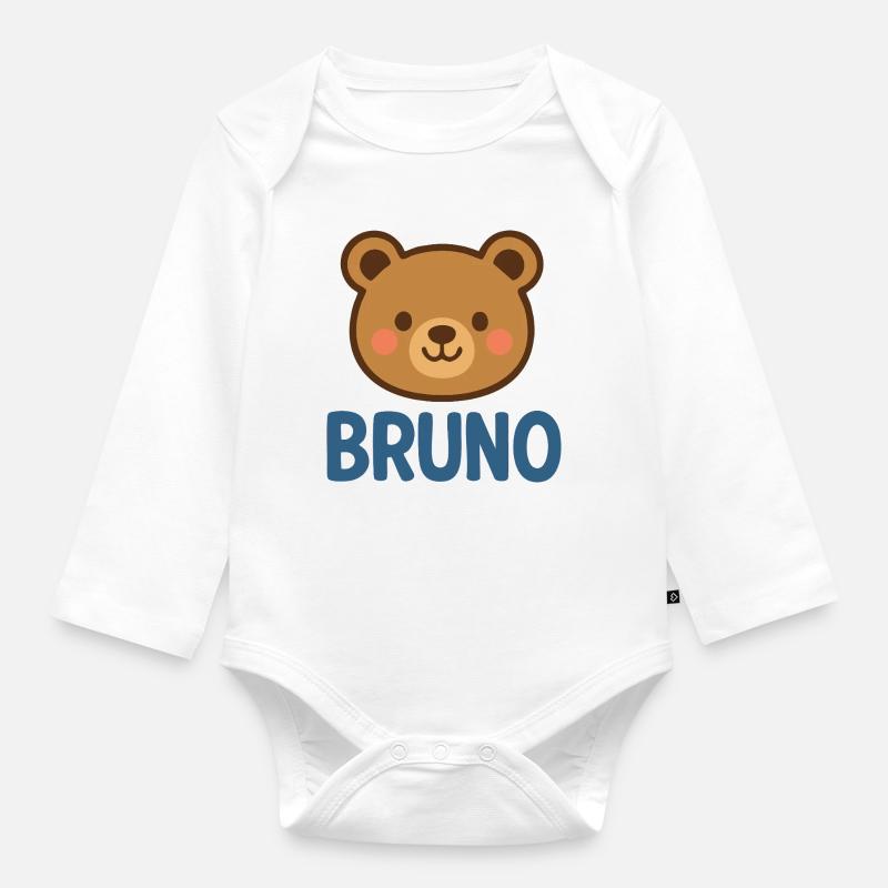 Bruno - Baby Bio-Langarm-Body - Weiß