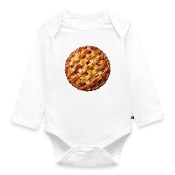 Apple Pie Apfelkuchen - Baby Bio-Langarm-Body - Weiß - Vorne