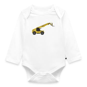 Teleskopischer Handler - Baby Bio-Langarm-Body - Weiß - Vorne