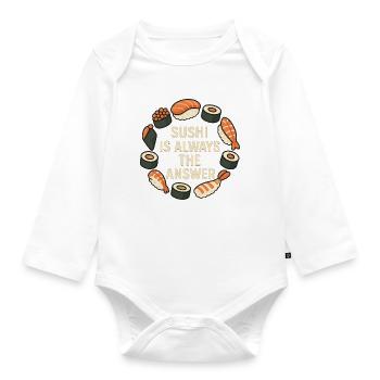 Le sushi est toujours la solution - Body Bébé bio manches longues - blanc - Devant