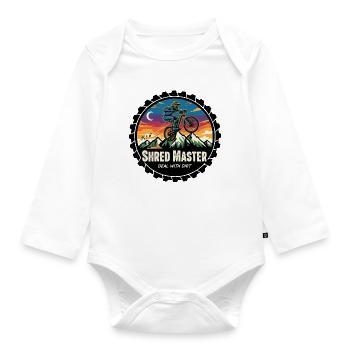 Shred Master Dirt MTB Sunset - Organic Longsleeve Baby Bodysuit - white - Front
