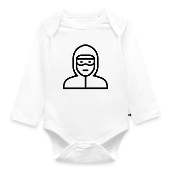 hacker - Body Bébé bio manches longues - blanc - Devant