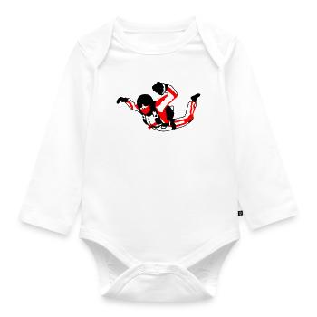 Skydiver - Baby Bio-Langarm-Body - Weiß - Vorne
