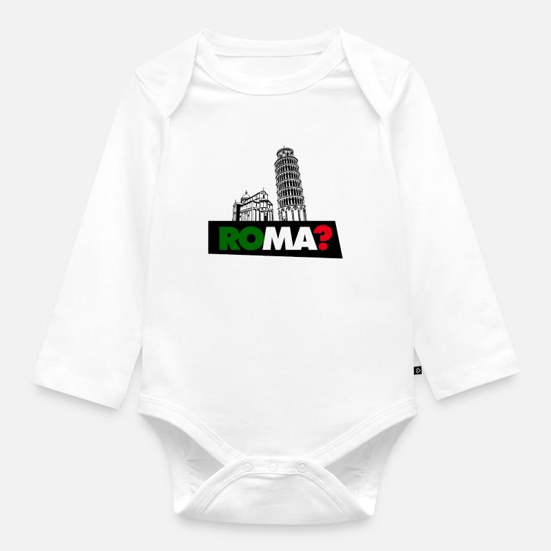 Rome? - Body Bébé bio manches longues - blanc