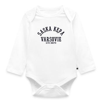 Saska Kepa Varsovie - Body Bébé bio manches longues - blanc - Devant