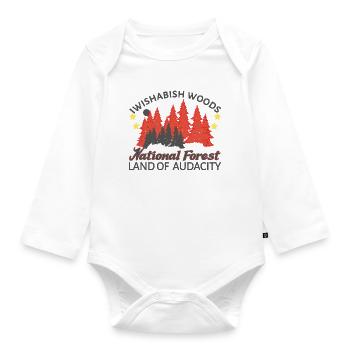 iwishabish woods vintage look - Baby Bio-Langarm-Body - Weiß - Vorne
