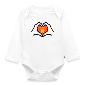 Toilet - Organic Longsleeve Baby Bodysuit - white - Front