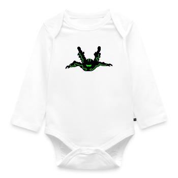 Skydiver - Organic Longsleeve Baby Bodysuit - white - Front