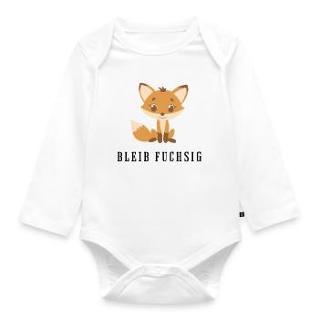 Kuscheliger Fuchsfreund - Baby Bio-Langarm-Body - Weiß - Vorne