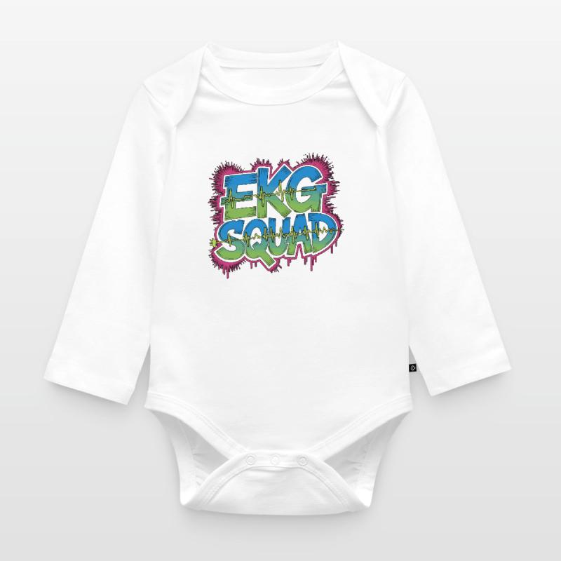 Cardiac Tech ECG Squad Pacemaker Technician Organic Longsleeve Baby Bodysuit