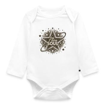J'AI L'ÂME SOUL #3 - let's talk - Organic Longsleeve Baby Bodysuit - white - Front