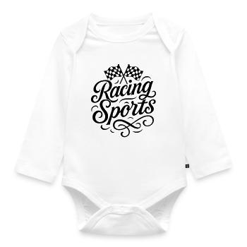 Sport automobile sportif - Body Bébé bio manches longues - blanc - Devant
