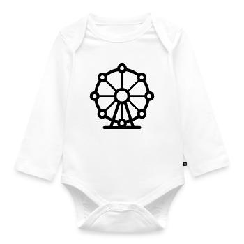 Riesenrad - Baby Bio-Langarm-Body - Weiß - Vorne