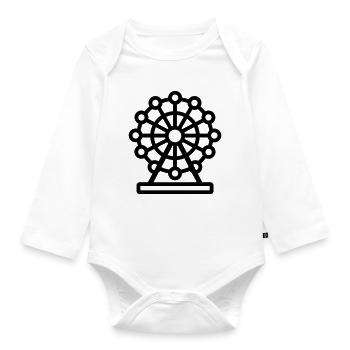 Riesenrad - Baby Bio-Langarm-Body - Weiß - Vorne