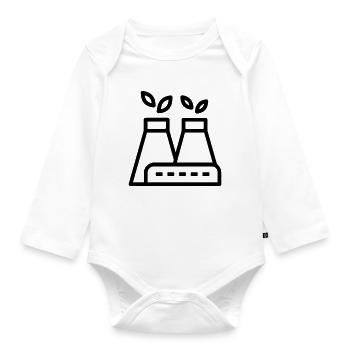 Umweltfreundliche Fabrik - Baby Bio-Langarm-Body - Weiß - Vorne