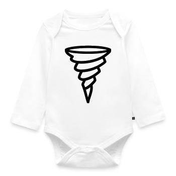 Tornado - Baby Bio-Langarm-Body - Weiß - Vorne