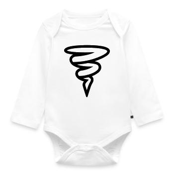 Tornado - Baby Bio-Langarm-Body - Weiß - Vorne