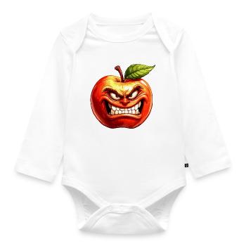 apple - Organic Longsleeve Baby Bodysuit - white - Front