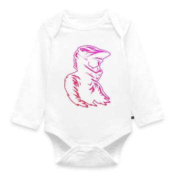 Motocross Stil für jeden Anlass - Baby Bio-Langarm-Body - Weiß - Vorne