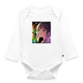 Magische Neontraumheldin - Baby Bio-Langarm-Body - Weiß - Vorne