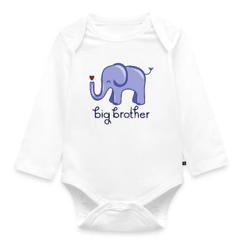 big brother - Baby Bio-Langarm-Body - Weiß - Vorne