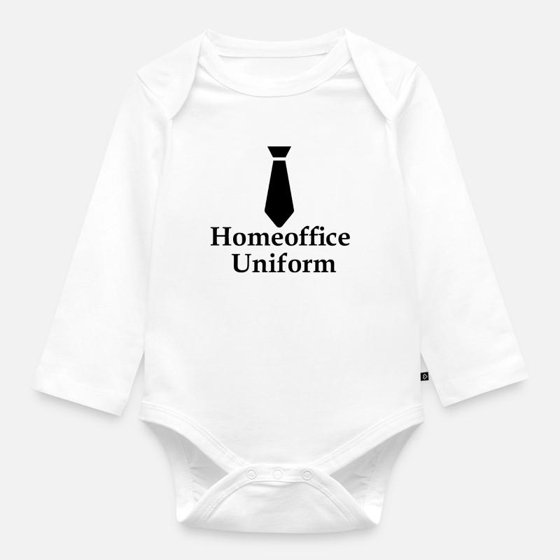 Homeoffice_Uniform_SK - Body Bébé bio manches longues - blanc