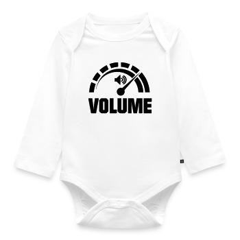 Volume knob pointer - Organic Longsleeve Baby Bodysuit - white - Front