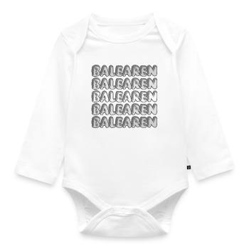 Travel Balearic Islands - Organic Longsleeve Baby Bodysuit - white - Front