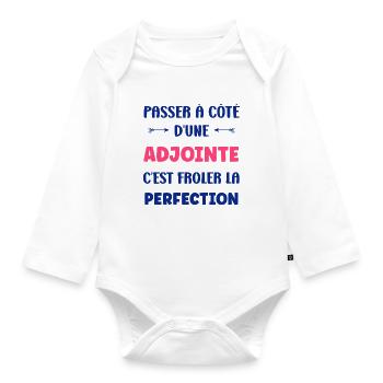 Assistant - Organic Longsleeve Baby Bodysuit - white - Front