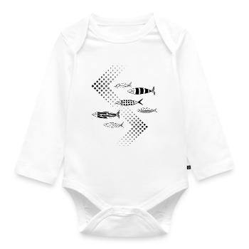 Trafic de poissons - Body Bébé bio manches longues - blanc - Devant