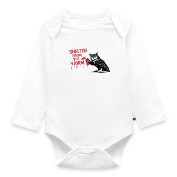 Shelter from the Storm - Organic Longsleeve Baby Bodysuit - white - Front
