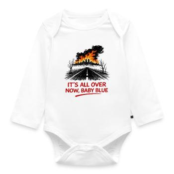 Flames over street avenue - Organic Longsleeve Baby Bodysuit - white - Front