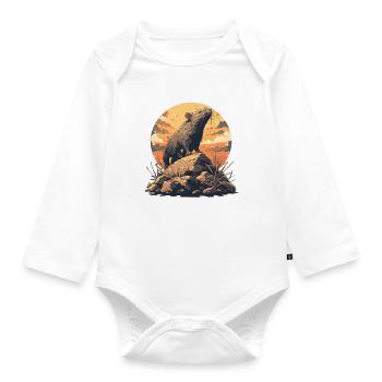 Ratten Ratte - Baby Bio-Langarm-Body - Weiß - Vorne
