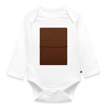 Leather Journal - Organic Longsleeve Baby Bodysuit - white - Front
