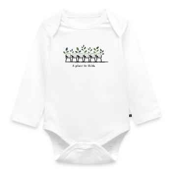 Verdant Thinkspace Chairs - Organic Longsleeve Baby Bodysuit - white - Front