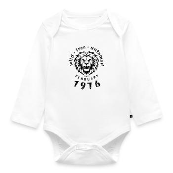 Sauvages, libres et indomptés depuis 02/1976 - Body Bébé bio manches longues - blanc - Devant