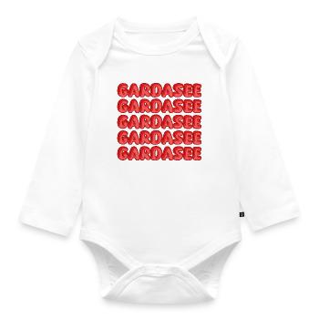 Lake Garda as a journey - Organic Longsleeve Baby Bodysuit - white - Front