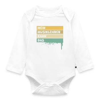 Profession : Professeur de musique - Body Bébé bio manches longues - blanc - Devant