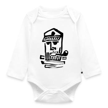Piep-Grootsnuut - Baby Bio-Langarm-Body - Weiß - Vorne