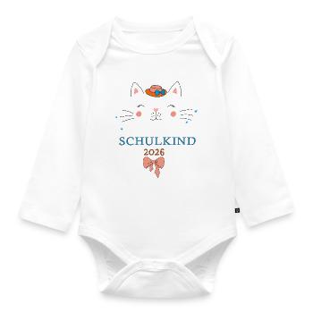 Schoolchild 2026 - Organic Longsleeve Baby Bodysuit - white - Front